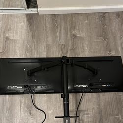 2 monitors with mount