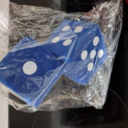 Blue Fuzzy Dice