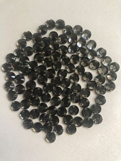 Sewing & Accessories: Flat back, Swarovski crystal rhinestones, crystal foil back, 8mm Dark Grey . Sold per pkg of 138