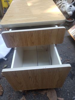 Nightstand Or File Cabinet On Wheels With Extra Set Of Wheels Thumbnail