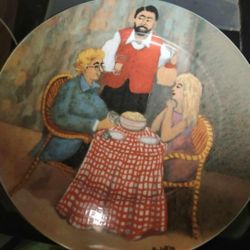 decorative plate from the Tuscan Storefronts series by Guy Buffet.