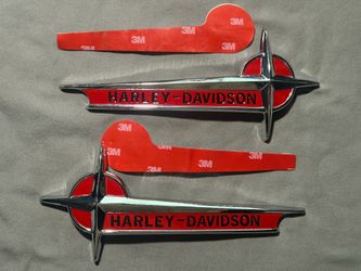 Harley-Davidson Gas Tank Metal Emblems (New)