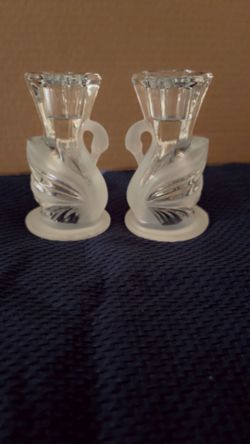 PartyLite swans candle holder