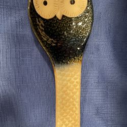 Vintage Stoneware Owl Spoon Rest 