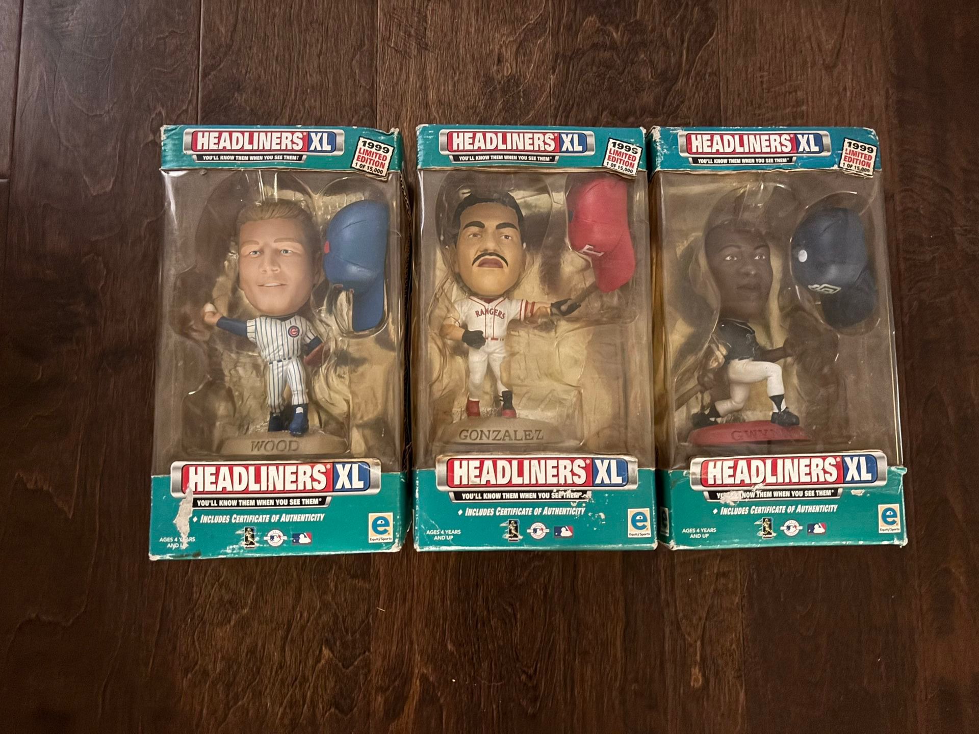 1999 HEADLINERS XL KERRY WOOD New Figure Collectable Texas Rangers Juan Gonzalez Bobblehead MLB Headliners XL Vintage Tony Gwynn Ltd Headliners