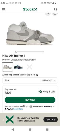 Nike Air Trainer 1 Photon Dust Light Smoke Grey