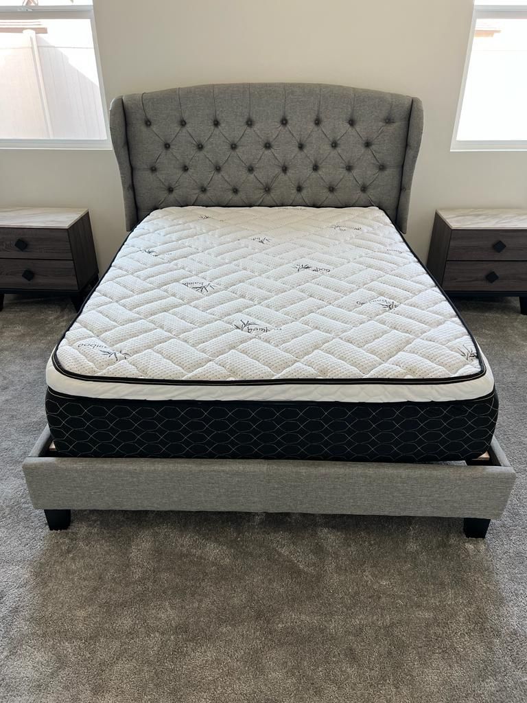 Queen Bed With Pillow Top Mattress