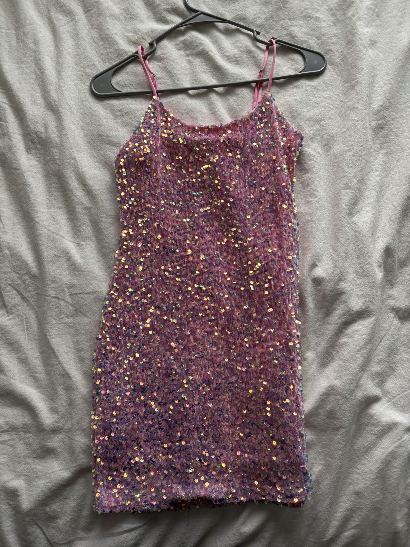 Pink Sequin Lucy And The Sky Dress