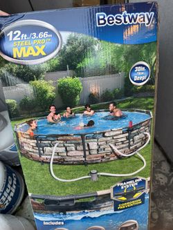 Bestway Steel Pro Max 13ft X30”” Round Above Ground Backyard Pool For Families.