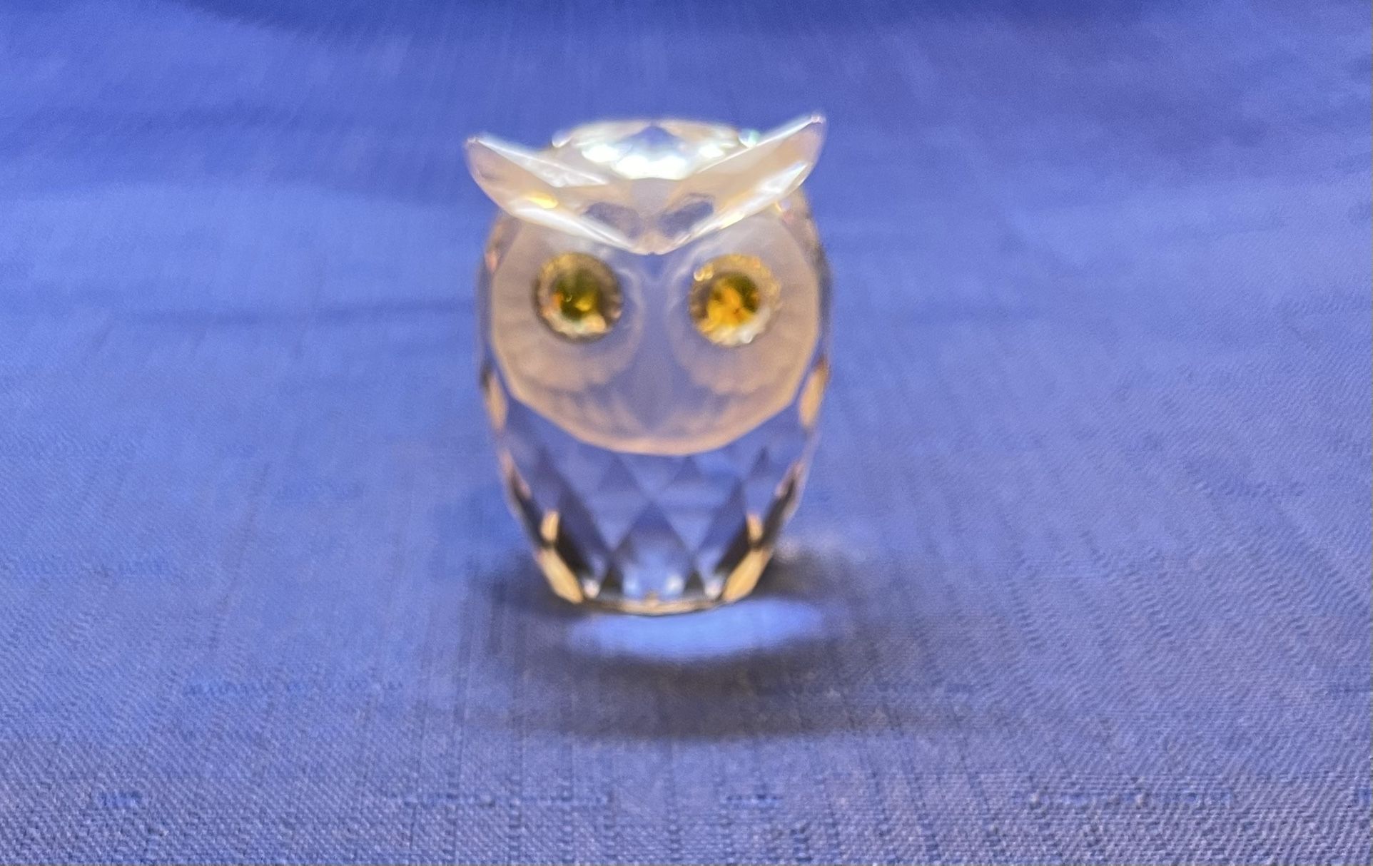 Vintage And Stunning! Faceted Crystal Swarovski Owl