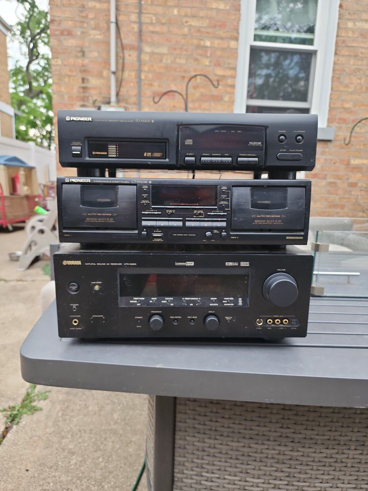 Receiver, CD Player, Double Cassette Deck