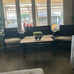 Patio Sets With Tinted Glass. NEW
