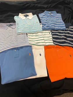 Ralph Lauren Polo stripes short sleeve all 8 of them for a $100 no rips, no stains