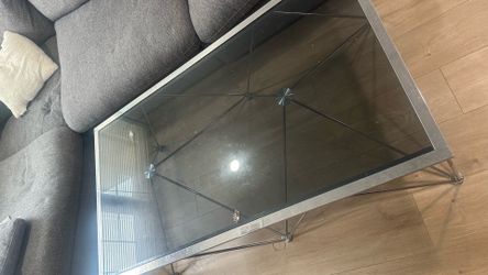 Glass coffee table