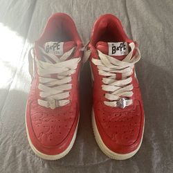 Bape Sta Shoes Red White