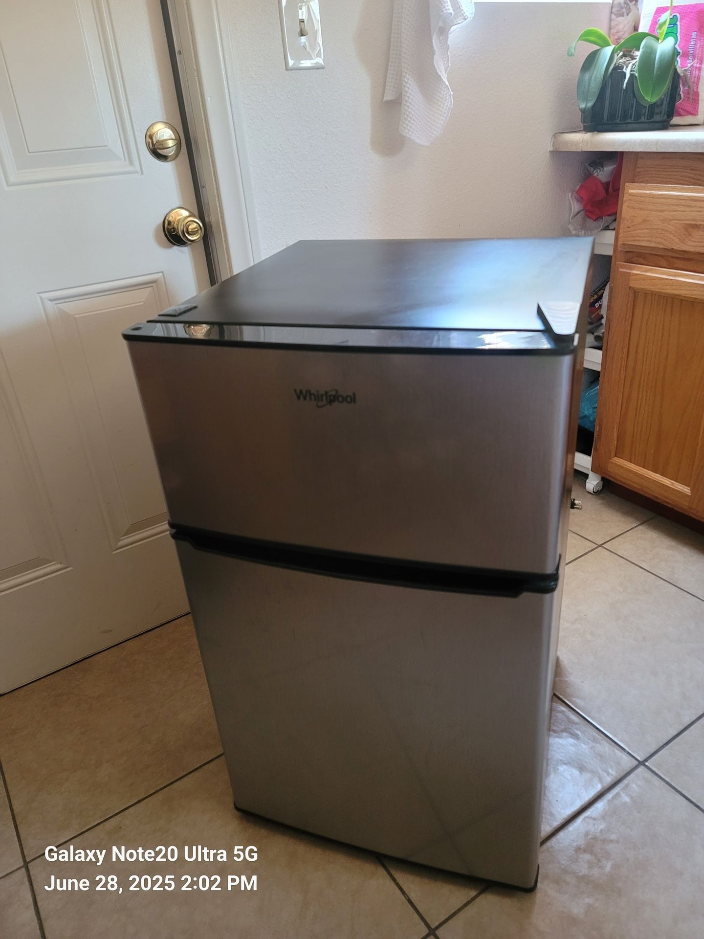Stainless Steel Mini Fridge With Freezer, Whirlpool, 3.1 Cubic Feet