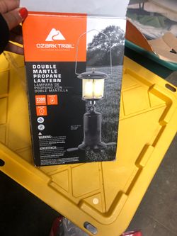 Double mental propane lantern, also comes with propane 16oz