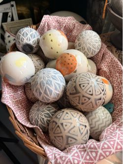 Decorative balls. 5 each buy four get one free.