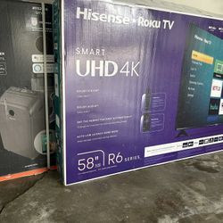 58” Inch Hisense Smart Roku UHDTV 4K 