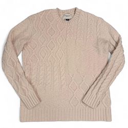 American Eagle Light Cream White Casual Long Sleeve Sweater