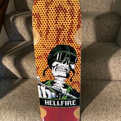 Jet HellfireSkateboard Deck Skeleton Chopper Motorcycle Driver 8”x32” New Fremont Pickup $40