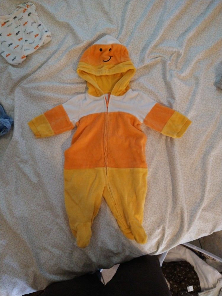 Candy Corn Baby Halloween Jammies
