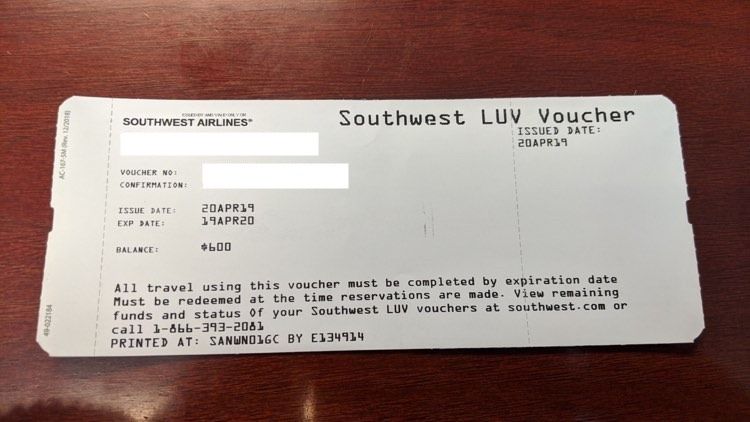 Southwest Luv Voucher