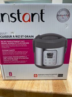 Instant Pot Zest Rice & Grain Cooker – 8 Cup Capacity – New in Box