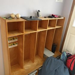 Wooden Cubby Unit