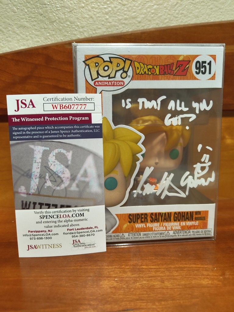 Signed Dragon Ball Z Super Saiyan Gohan Funko POP! 951