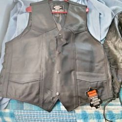 Leather Motorcycle Vest
