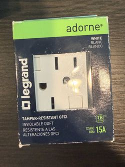 Legrand Adorne Tamper-Resistant GFCI Outlet White