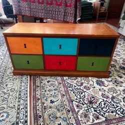 Cute solid wood kids dresser and nightstand