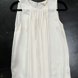 100% Silk Michael Kors Cream Blouse S