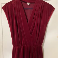 Christmas Beautiful Red Velvety Dress