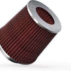 K&N High-Flow Universal Clamp-On High Performance Premium Air Filter