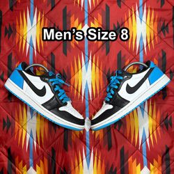 Air Jordan 1 Retro Low OG UNC Dark Powder Blue - Men’s Size 8