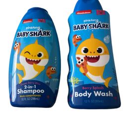 Pinkfong BABY SHARK Berry Splash Body Wash & Ocean Berry Bliss 2-in-1 Shampoo