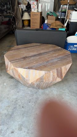 Geometric Wood Coffee Table