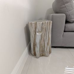 Tree Stump Trunk Side End Table