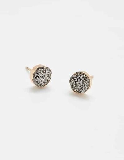 Brand New Gold Druzy Stud Earrings by Admiral Row