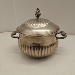 1950s Vintage Leonard Silverplated Bowl w/ Lid – Mid-Century Silver Plate Serving Dish