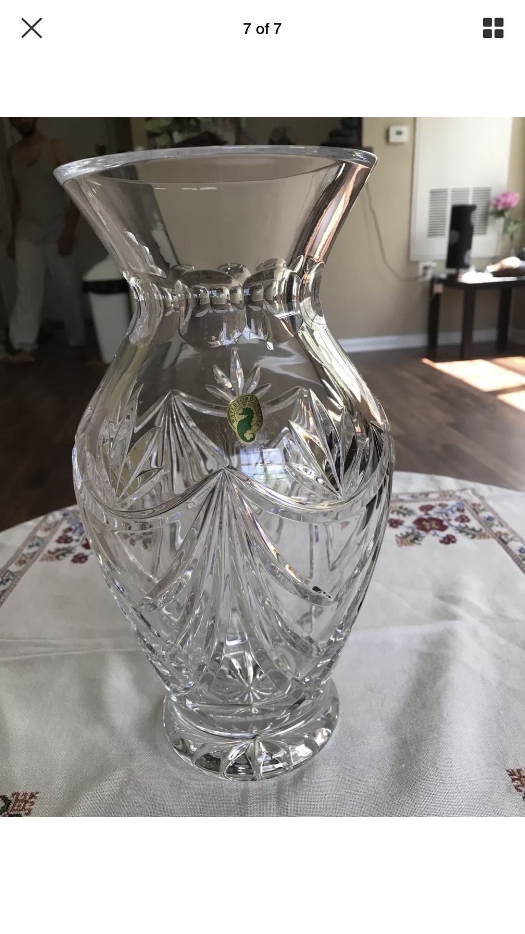 Large Waterford crystal Georgetown vase 12 inches Excellent condition