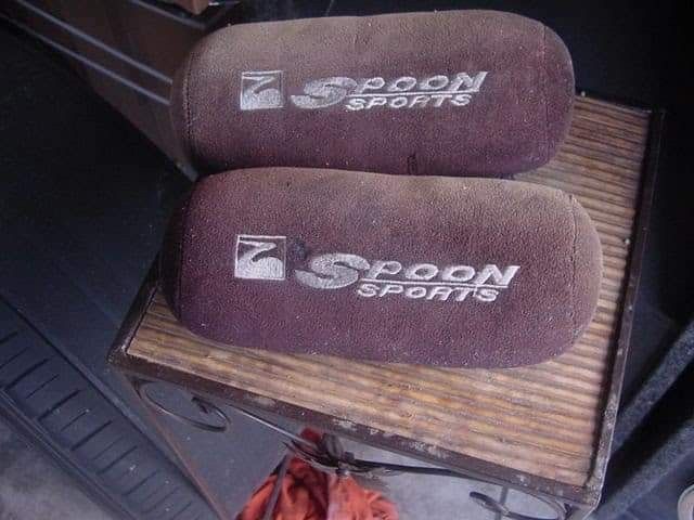 Rare Oldschool Honda Acura Spoon Sports  Headrest Pillows 