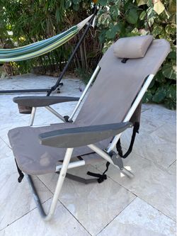 Grey Folding Beach Chair