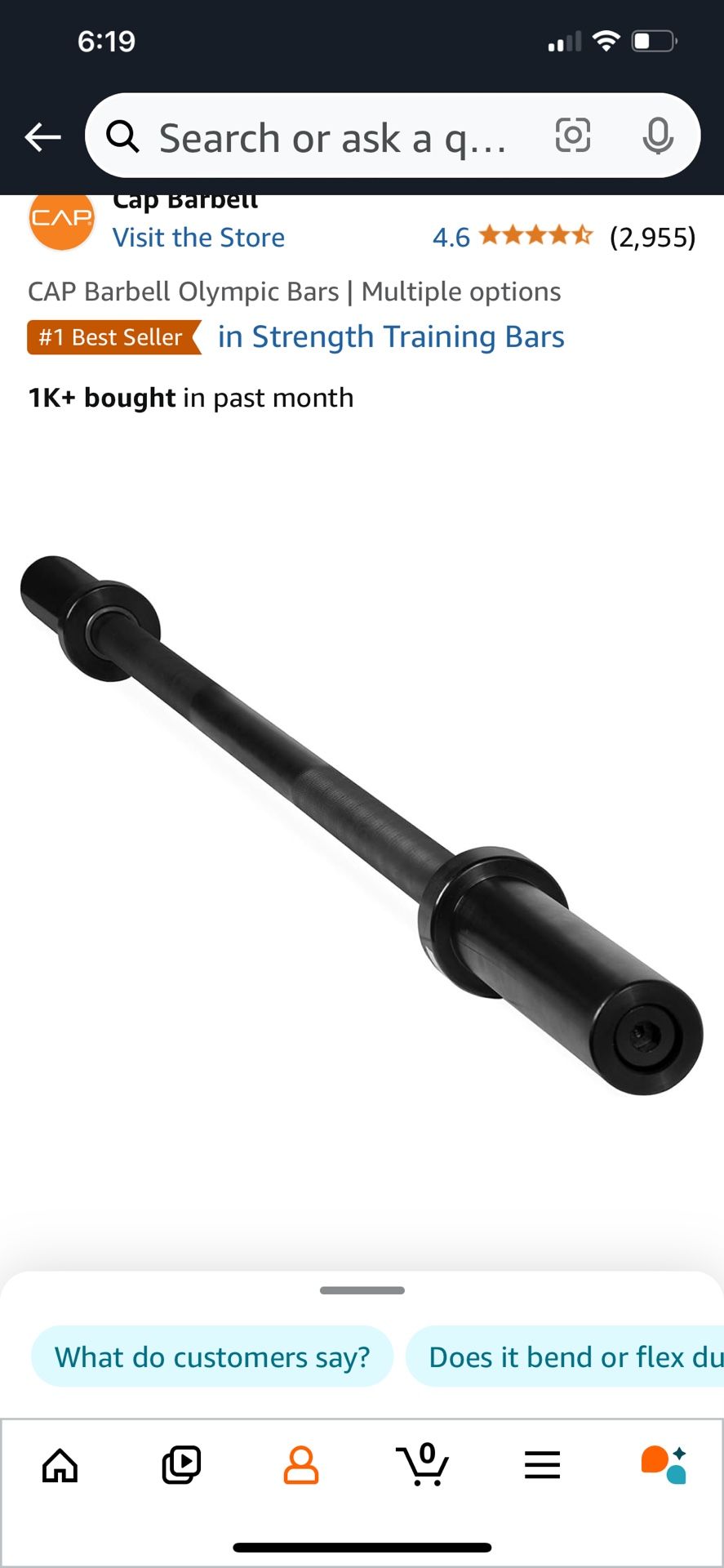 Cap Olympic Barbell 60inch