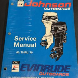 OMC Johnson Evinrude 1993 Outboard Service Manual 60 Through 70 PN: 500609
