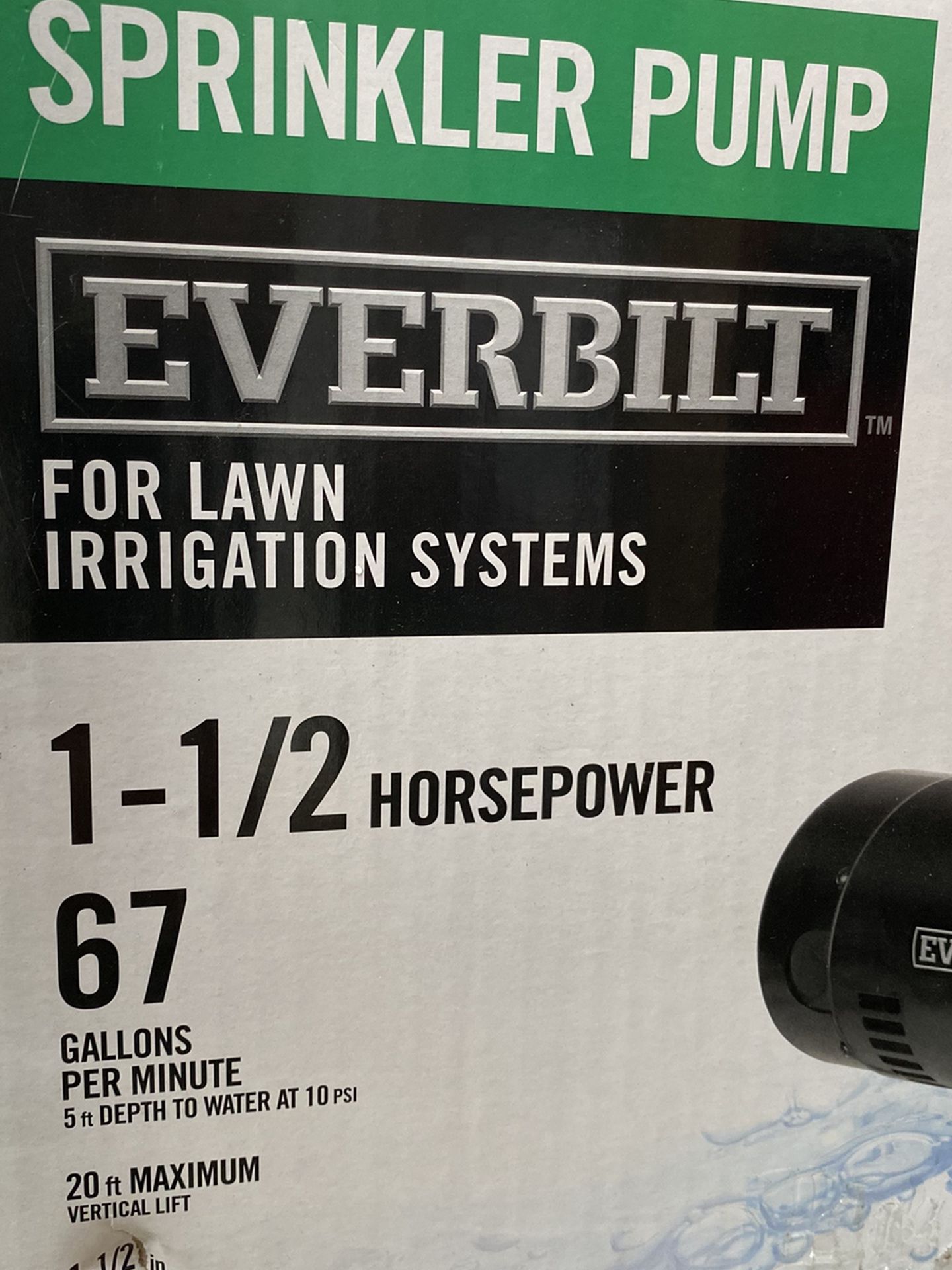 Everbilt Sprinkler 1- 1/2 HP