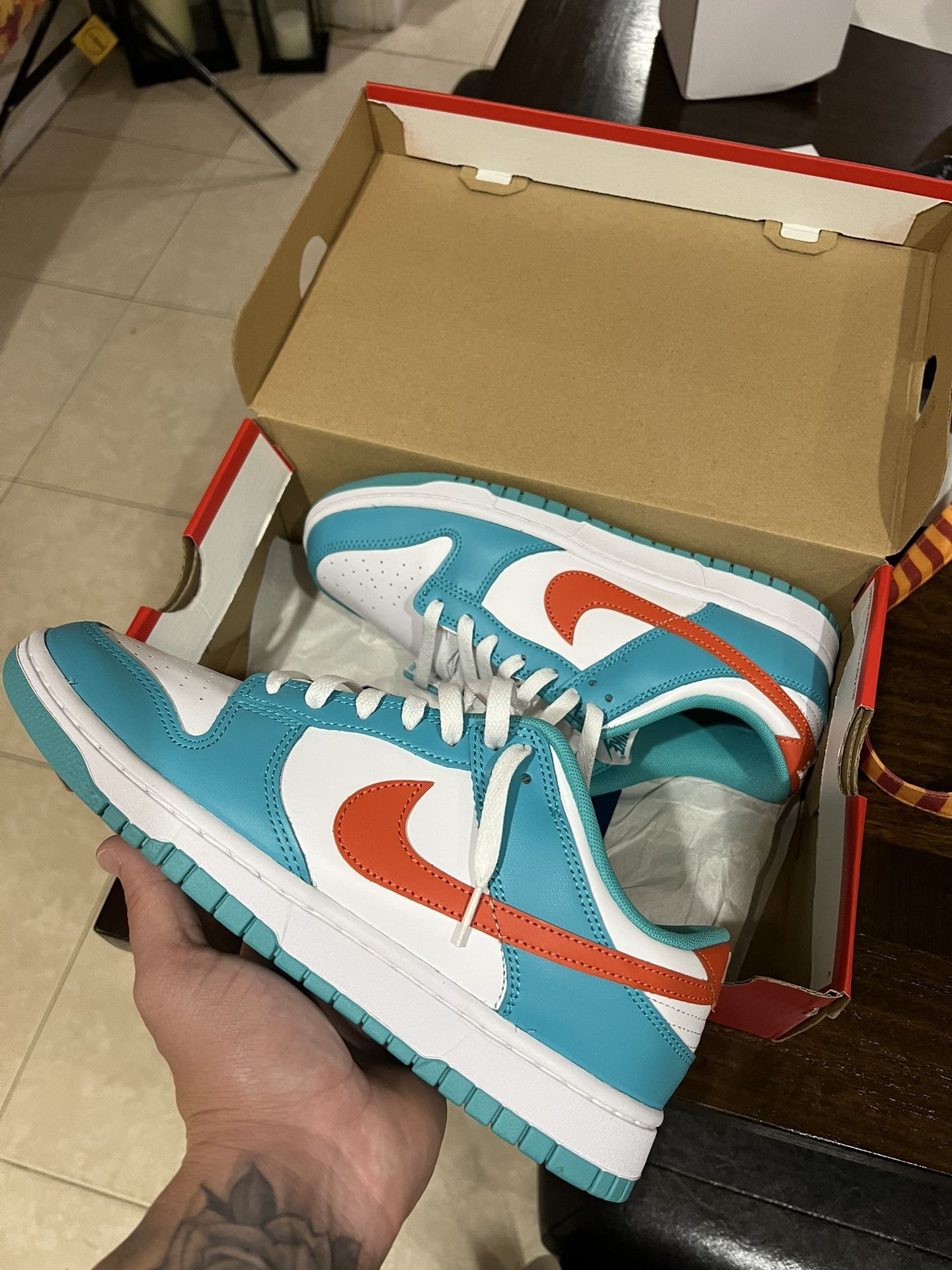 Nike Dunk Low Miami Dolphins Size 9 Worn 1x