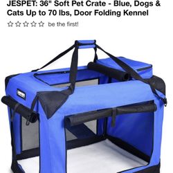 Dog Crate - Blue. Folding with case